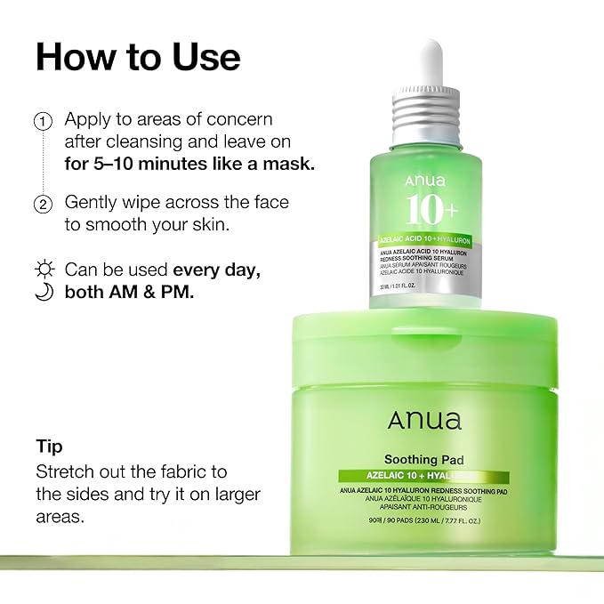 Kit Anua Enrojecimiento de ácido azelaico calmante Prep & Boost Duo