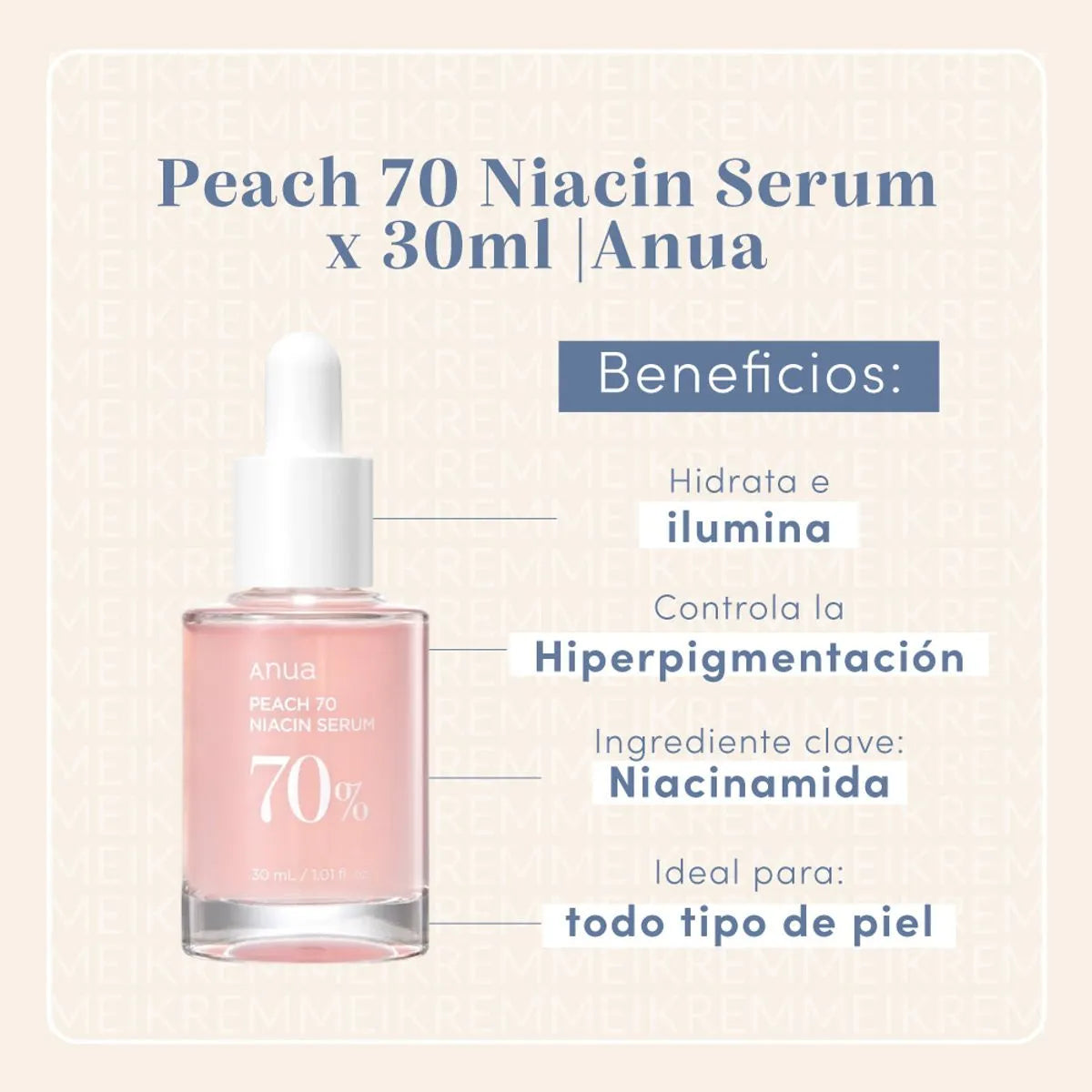 Anua Peach 70 Niacin Serum