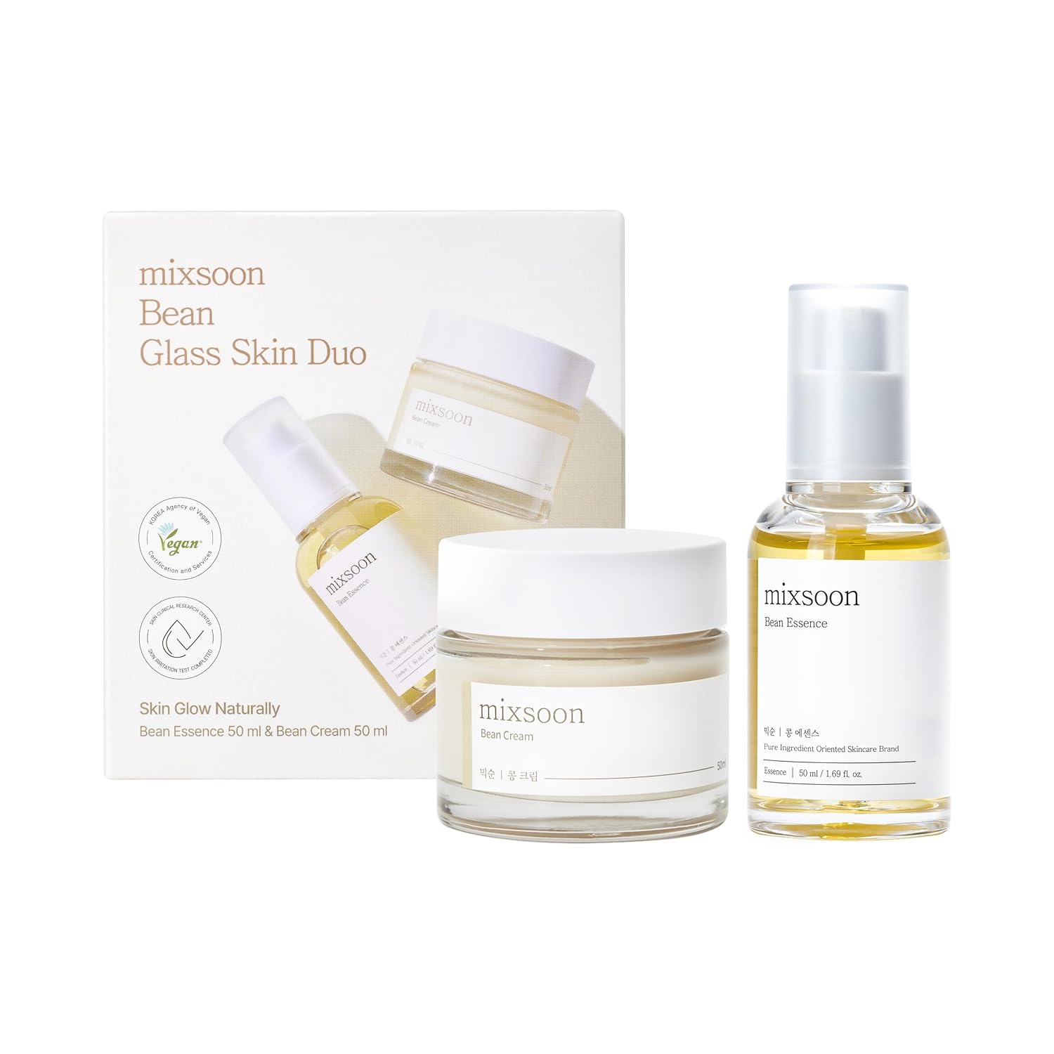 Mixsoon Bean Glass Skin Duo Bean Essence + Crema de frijoles