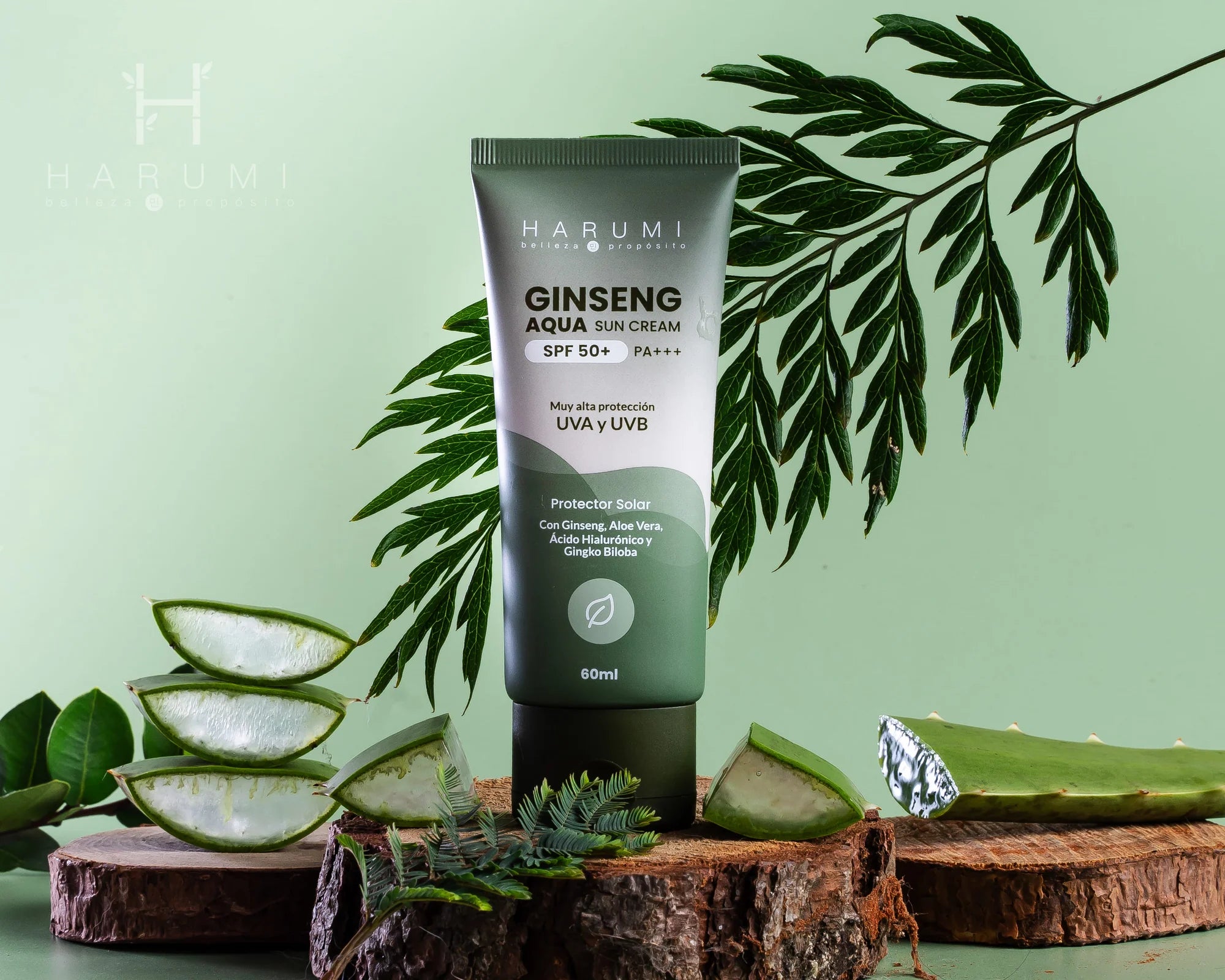 Harumi Ginseng Aqua Sun Cream SPF50