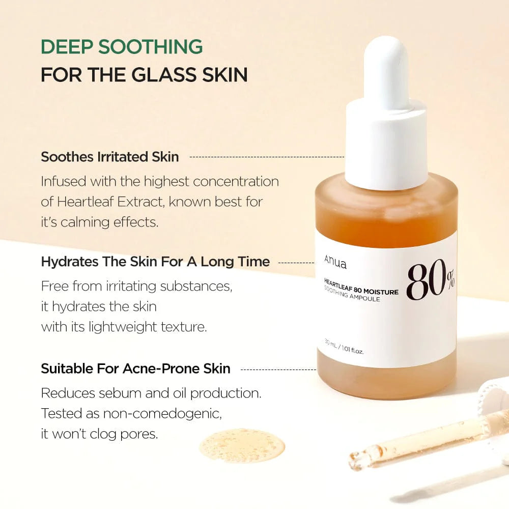 Anua Heartleaf 80 Moisture Soothing Ampoule